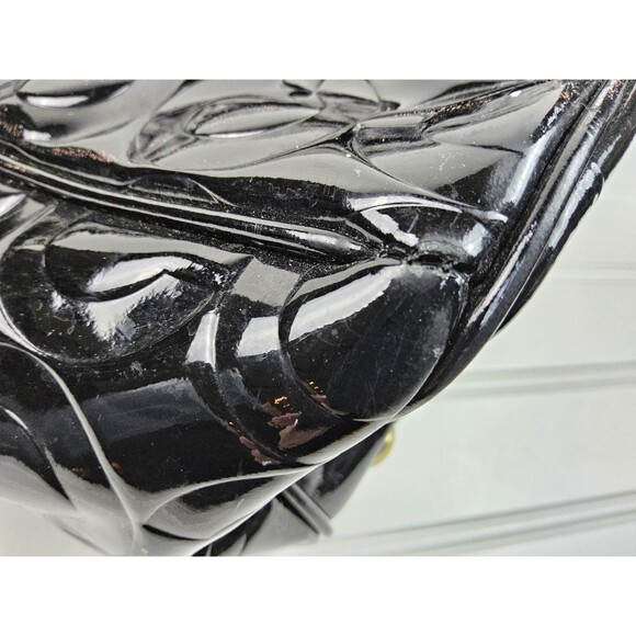 Coach Peyton Op Art Embossed Patent Carryall Double Zip F24607 Handbag Purse - Picture 8 of 13